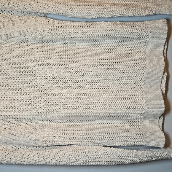 Garnet Hill Isle Linen Cotton Relax Fit Knit Collared Button Front Cardigan NWOT - Picture 11 of 14